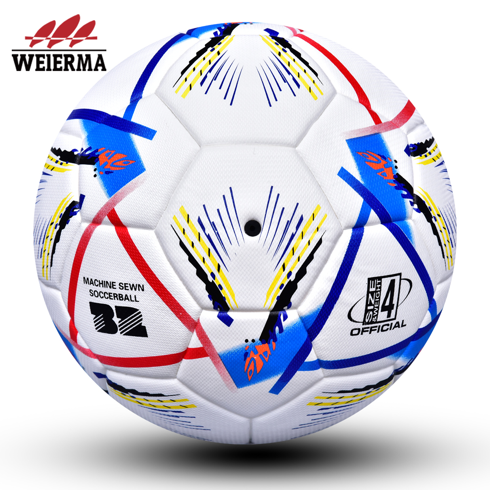 Black, red, yellow and blue coloured football