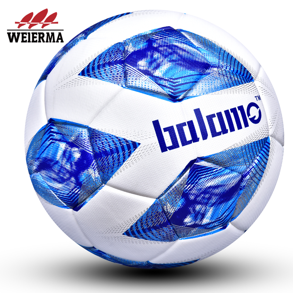 Blue and white football