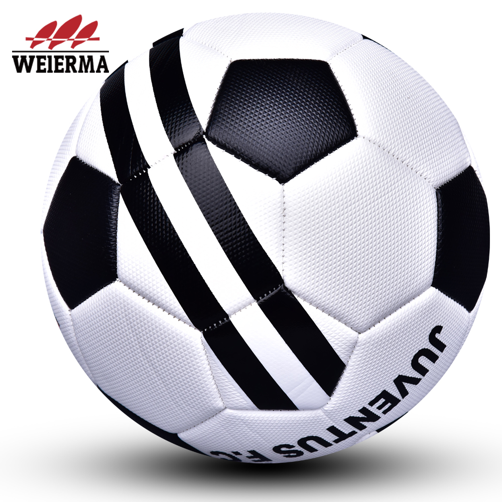 Striped black and white block football