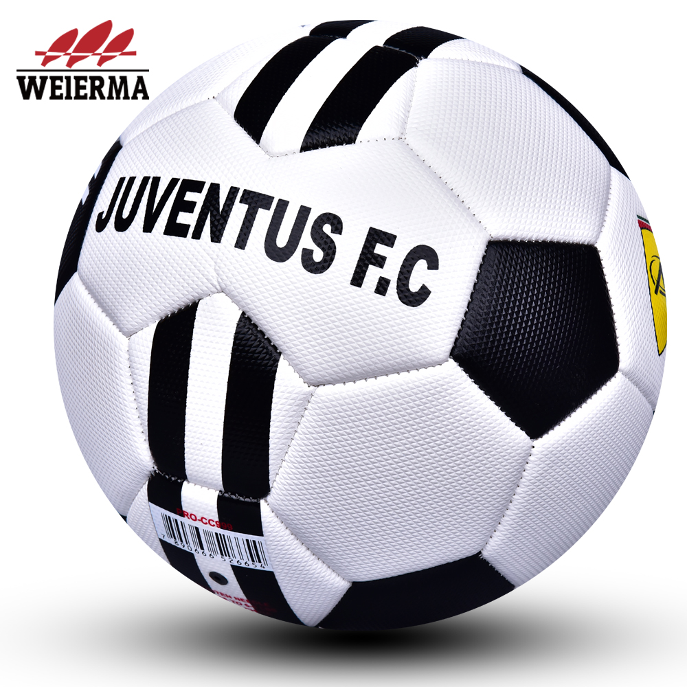 White and black striped football