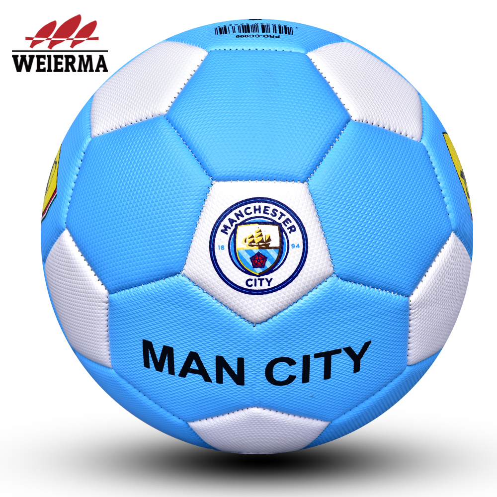 White and blue block football