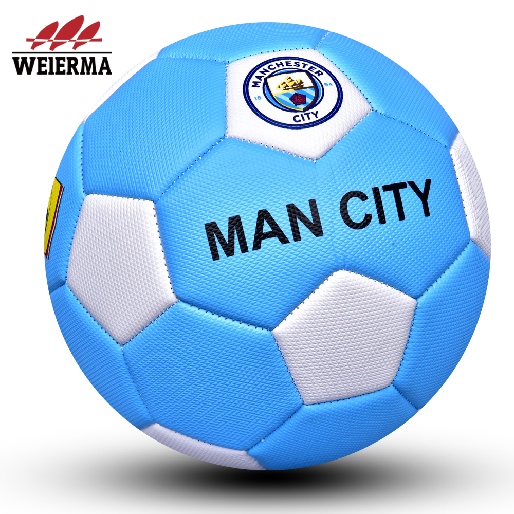 Blue and white football