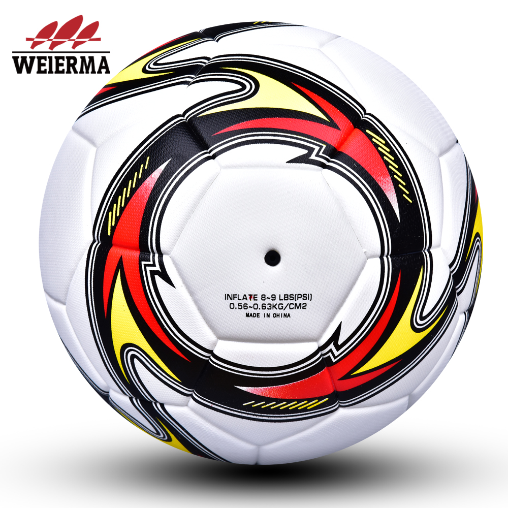 Black, red, yellow and blue coloured football