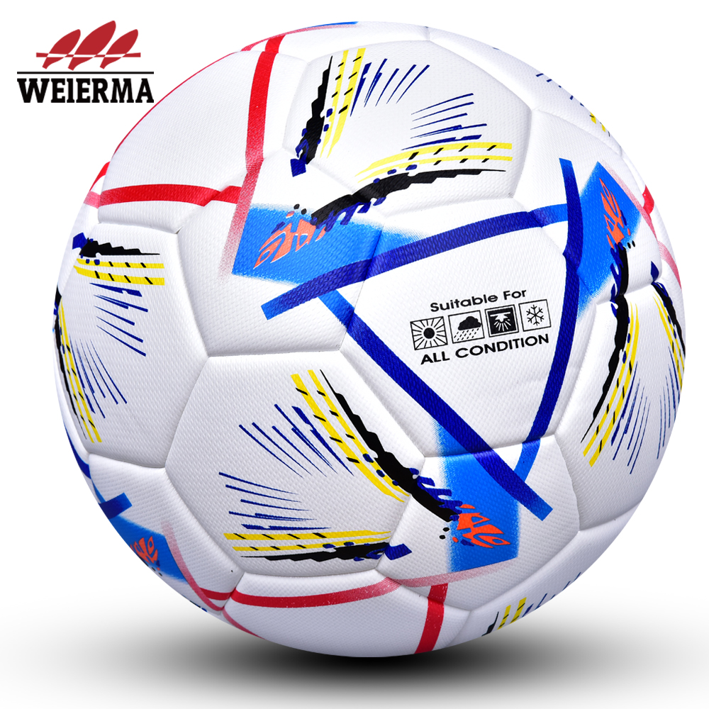 White, red, blue, yellow and black coloured football