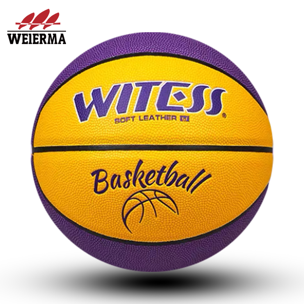 Purple-yellow basketball