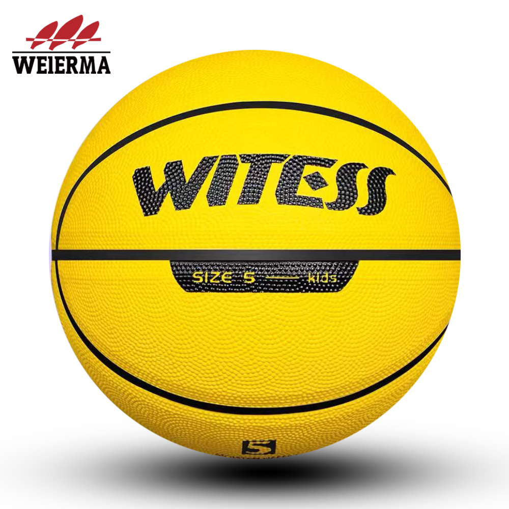 Pure yellow basketball
