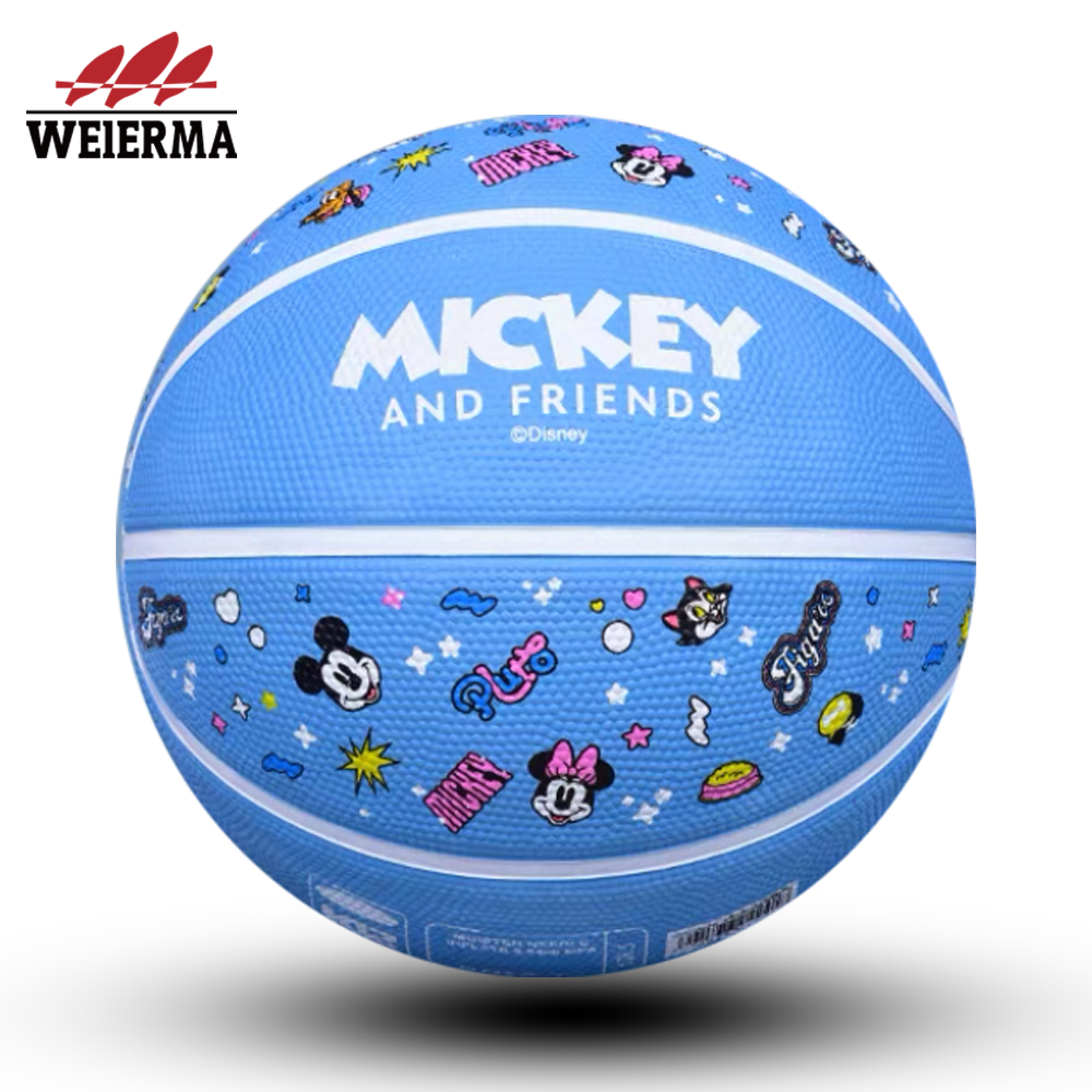 Blue cartoon basketball