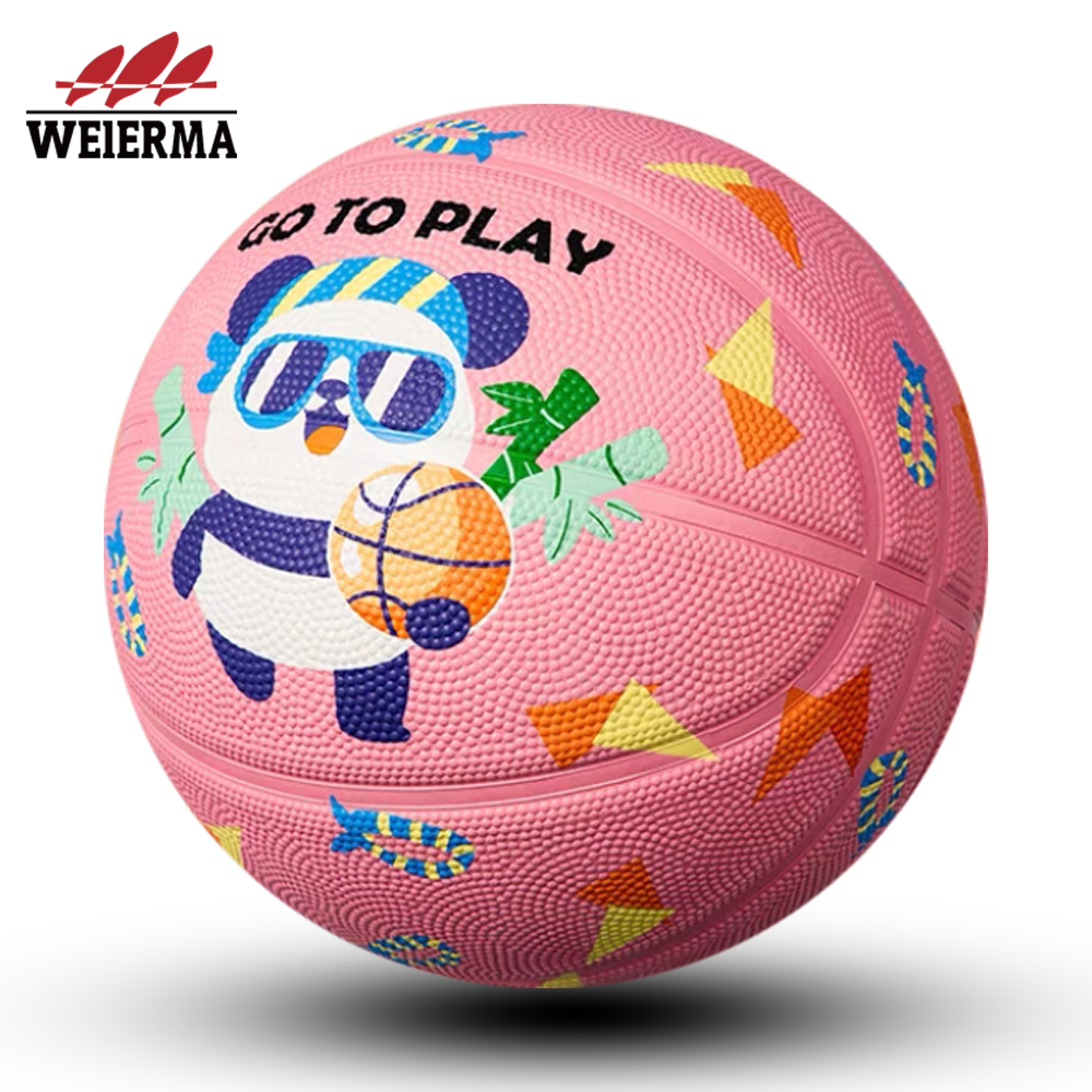 Panda pink cartoon basketball