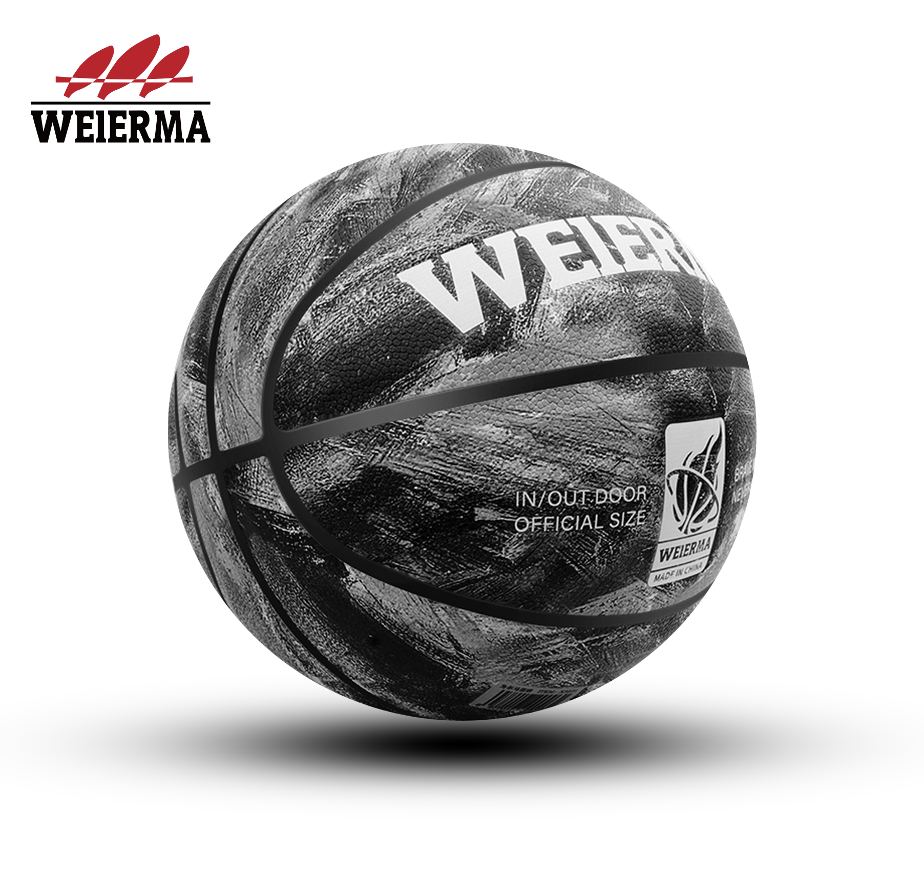 Pencil-gray basketball