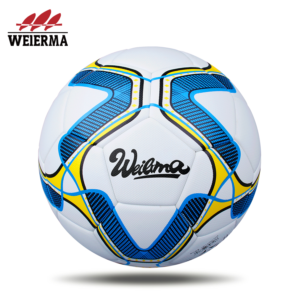 Blue, black and yellow football