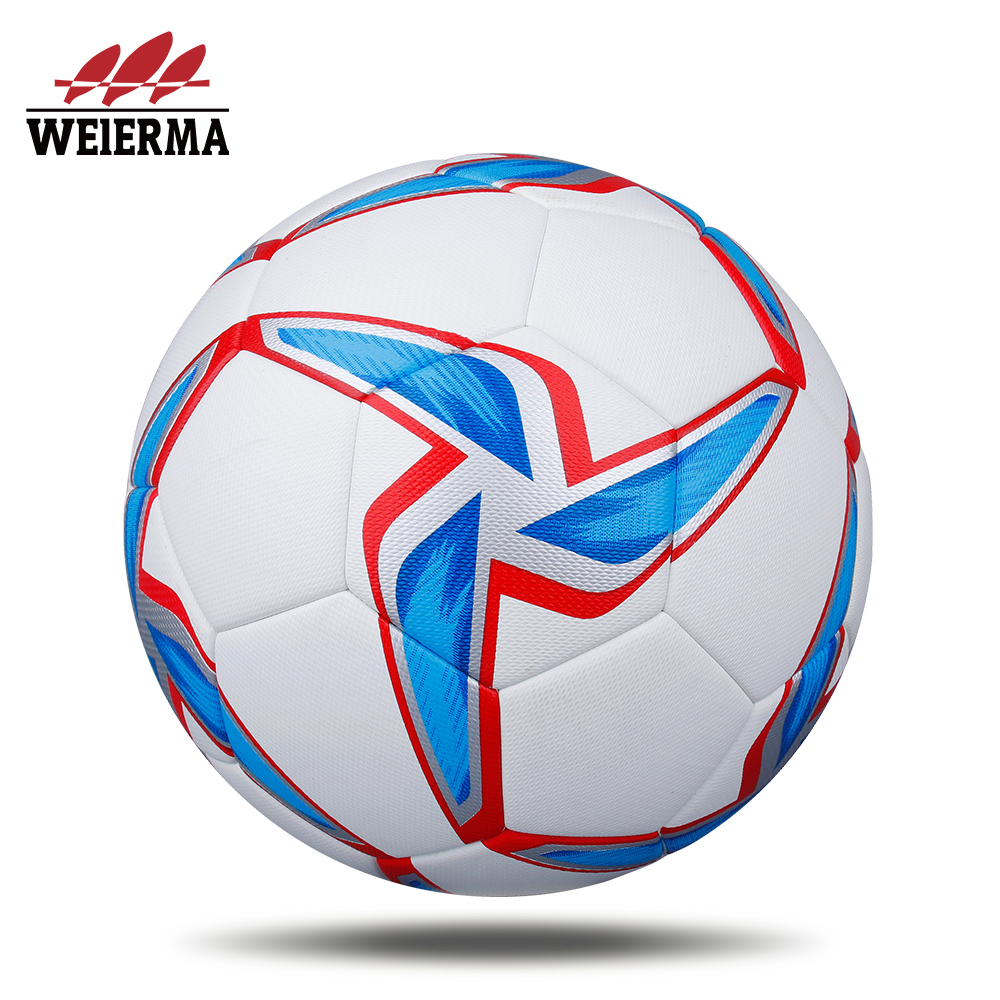 White, red and blue football
