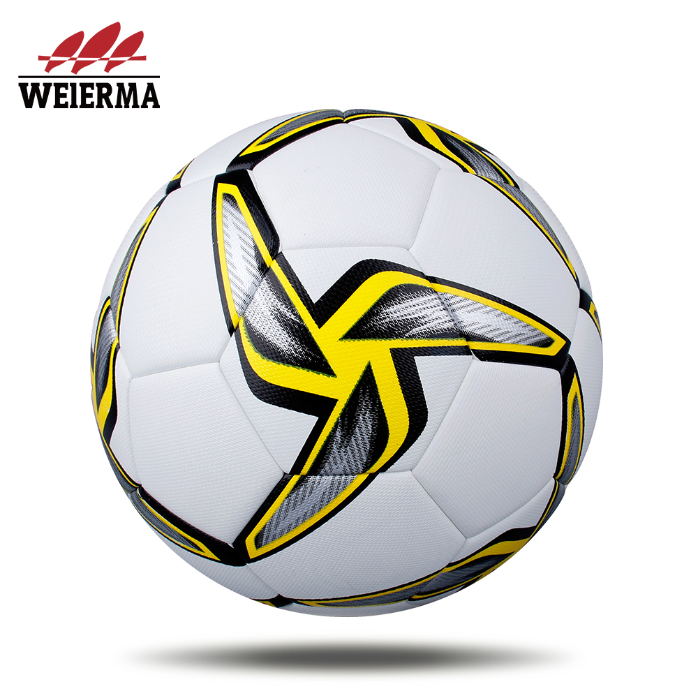 Black and yellow striped football